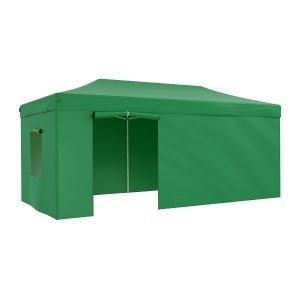Тент-шатер быстросборный 4366 3x6х3м полиэстер зеленый